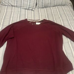 Women's plus size Burgundy Top with sleeve detail